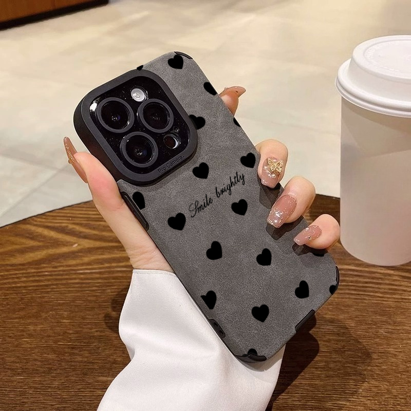 Phone Cases Unique - New Luxury Black Love Heart Phone