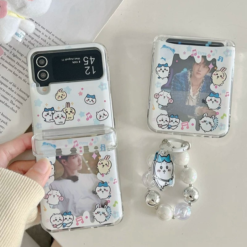Phone Cases Z Flip 7 - Cute Cartoon Japan Anime Chiikawa Card