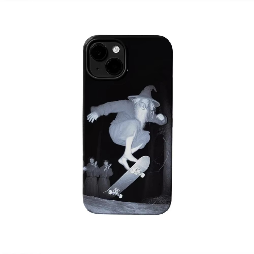 Phone Cases Unique - Whimsical Wizard Skateboarding Phone Case For