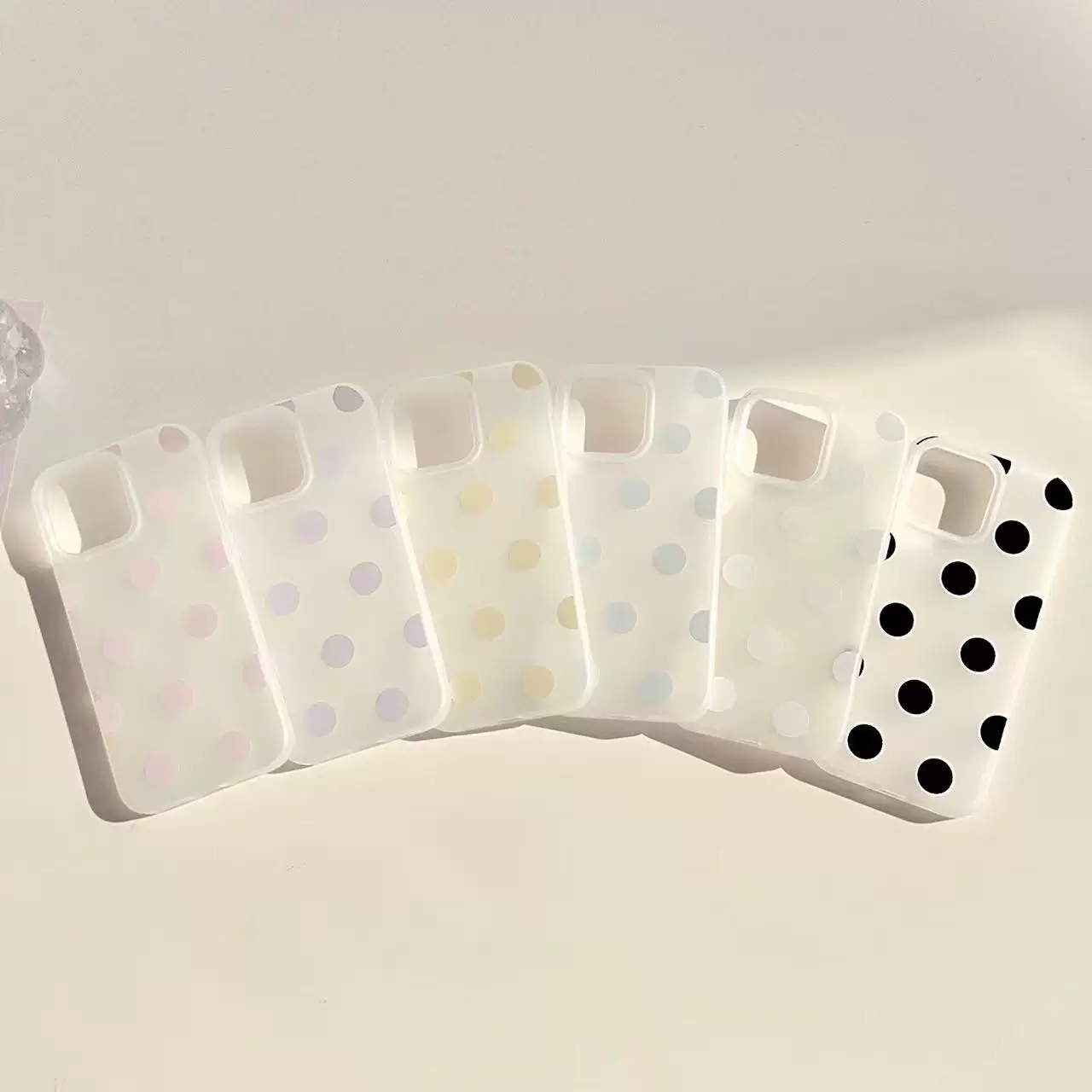 Phone Cases Rugged - Korean Ins Minimalist Polka Dots Phone