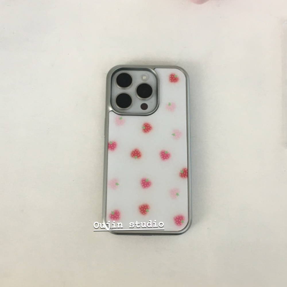 Phone Cases That Charge Your Phone - Ins Korean Strawberry With Cream Phone