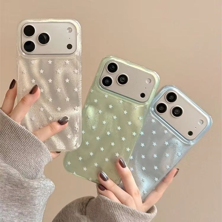 Phone Cases Korean - Korean Ins Green Background pentagram Shining