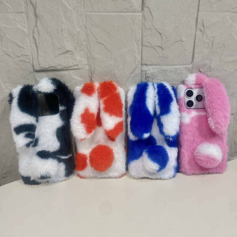 Phone Cases Iphone 16 Pro - Cute Rabbit Design Fluffy Phone Cases