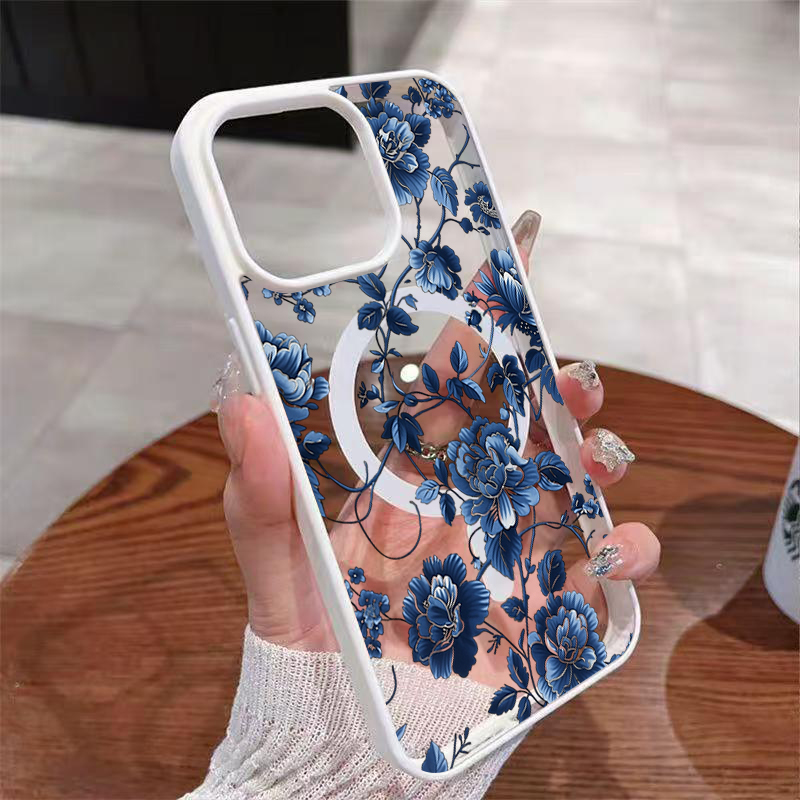 Luxury Vintage Blue Floral Mag - огляд і ціна Phone Cases Unique