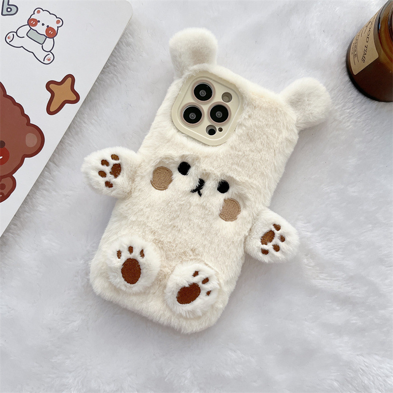 Korean 3D Cartoon Bear Fluffy  - огляд і ціна Phone Cases Iphone 16 Pro