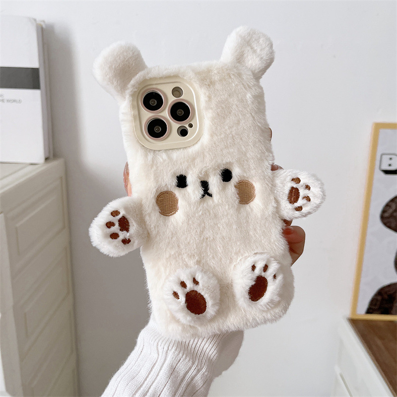 Korean 3D Cartoon Bear Fluffy  - огляд і ціна Phone Cases Iphone 16 Pro