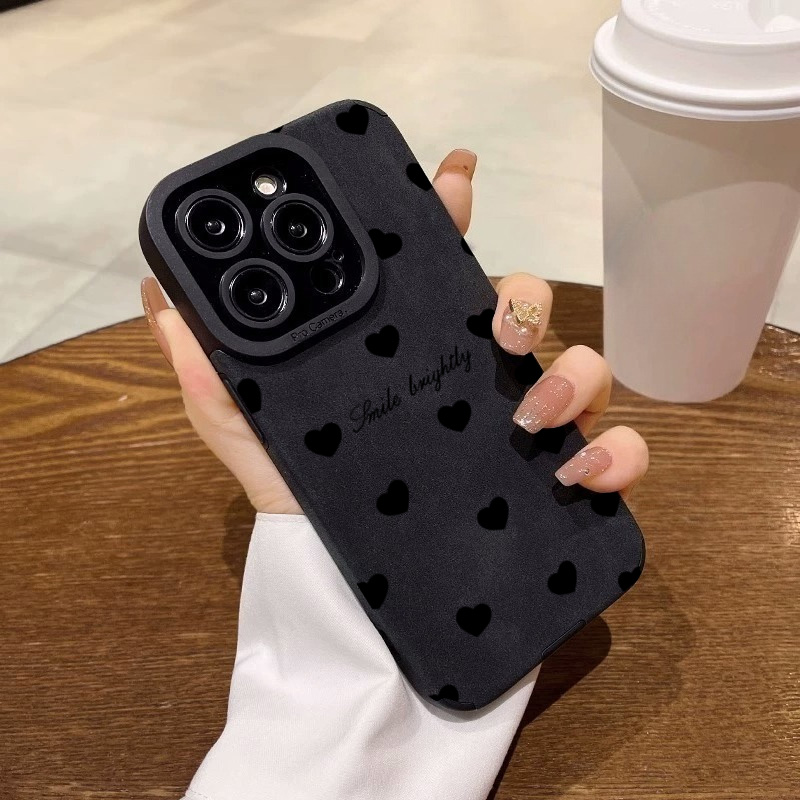 New Luxury Black Love Heart Ph - огляд і ціна Phone Cases Unique
