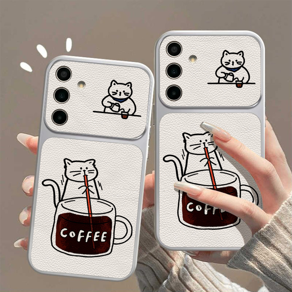 Coffee Cute Cat Phone Case For - огляд і ціна Phone Cases Leather
