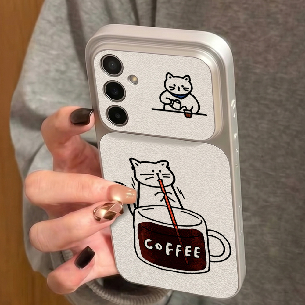 Coffee Cute Cat Phone Case For - огляд і ціна Phone Cases Leather