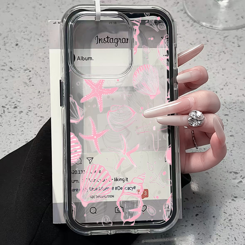 Summer Pink Seashell Clear Pho - огляд і ціна Phone Cases Unique