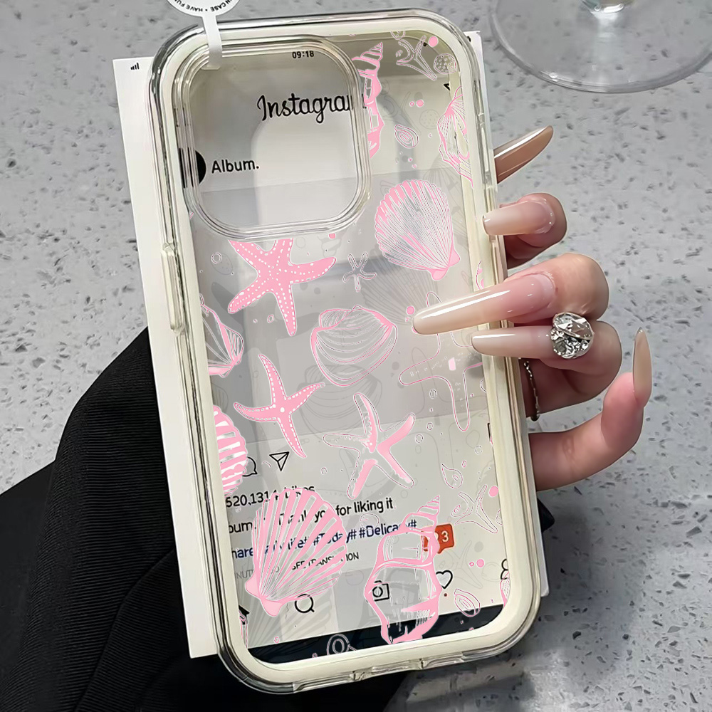 Summer Pink Seashell Clear Pho - огляд і ціна Phone Cases Unique