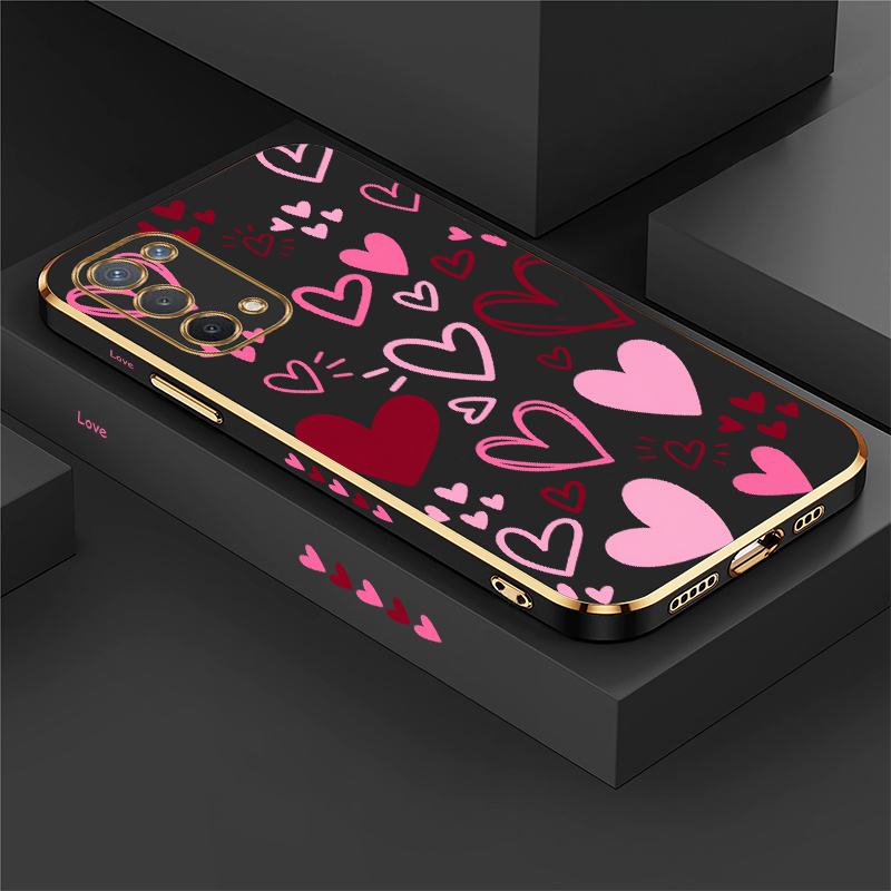 Luxury Colorful Heart Phone Ca - огляд і ціна Luxury Plating Case