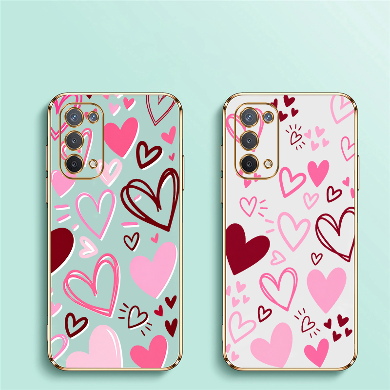 Luxury Colorful Heart Phone Ca - огляд і ціна Luxury Plating Case