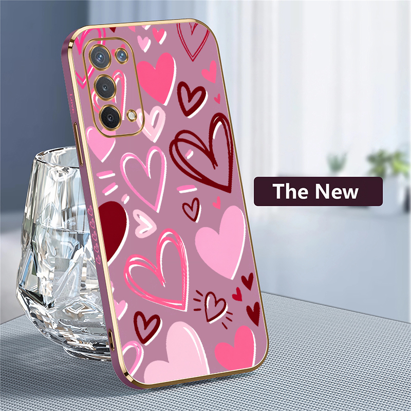 Luxury Colorful Heart Phone Ca - огляд і ціна Luxury Plating Case