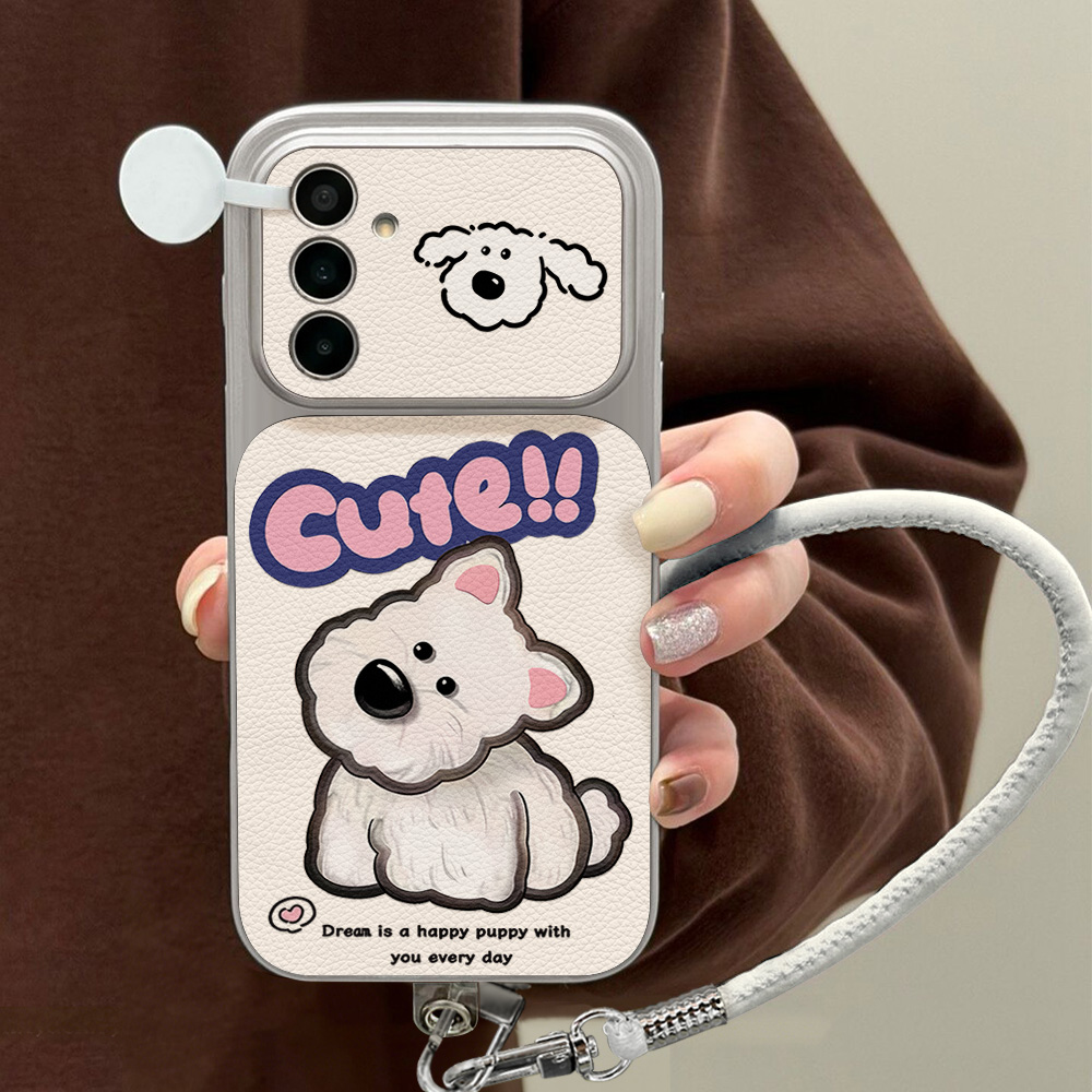 Cute Cartoon Dog Lanyard Phone - огляд і ціна Phone Cases Leather