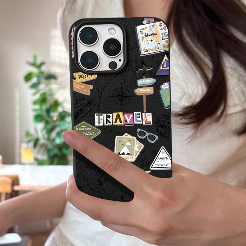 Travel Map Pattern Phone Case  - огляд і ціна Phone Cases Leather