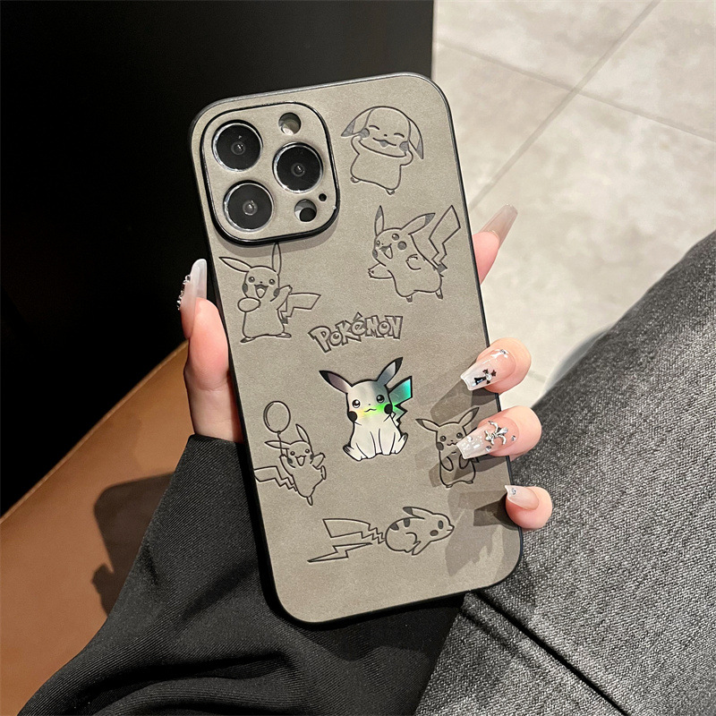Cartoon Pikachu Faux Leather L - огляд і ціна Phone Cases Unique