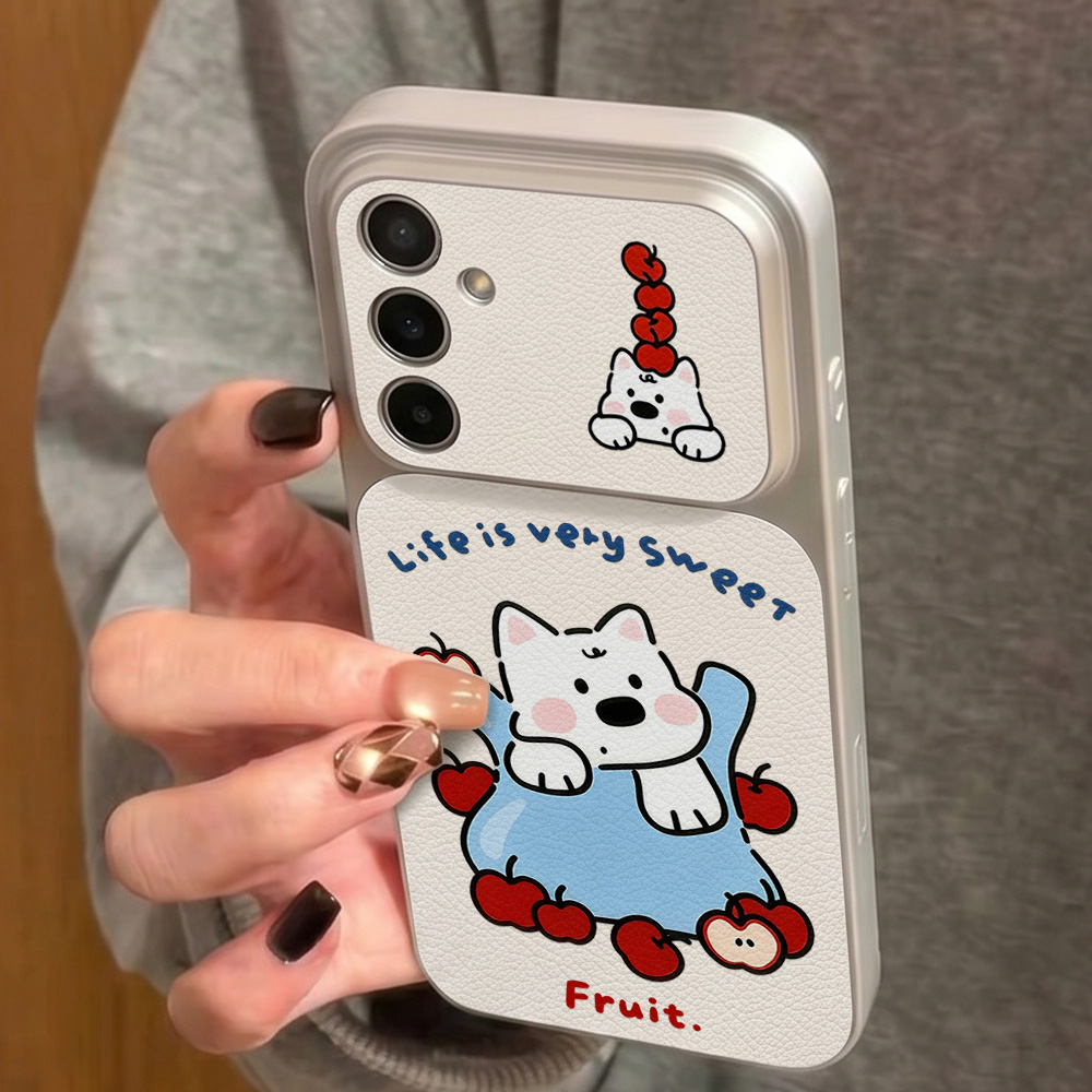 Cute White Puppy Phone Case Fo - огляд і ціна Phone Cases Leather