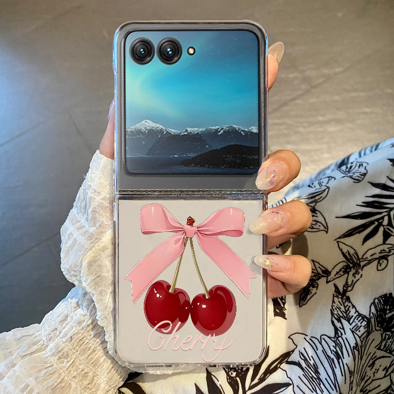Pink Cherry Bowknot Printed Ph - огляд і ціна Phone Cases Cherry