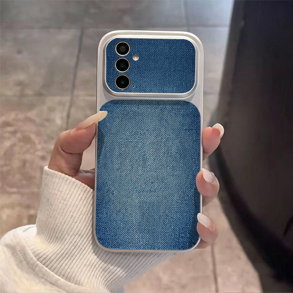 Retro Blue Denim PU Leather Ph - огляд і ціна Phone Cases Leather