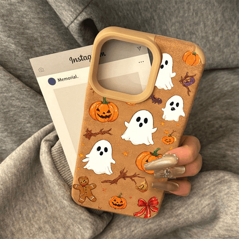 Halloween Cute Pumpkin Ghost P - огляд і ціна Phone Cases Leather